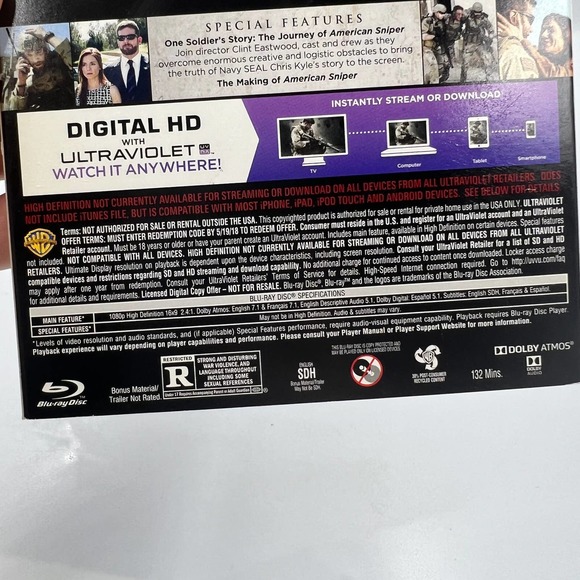American Sniper Blu-Ray Disc + DVD With Cover - Picture 5 of 5